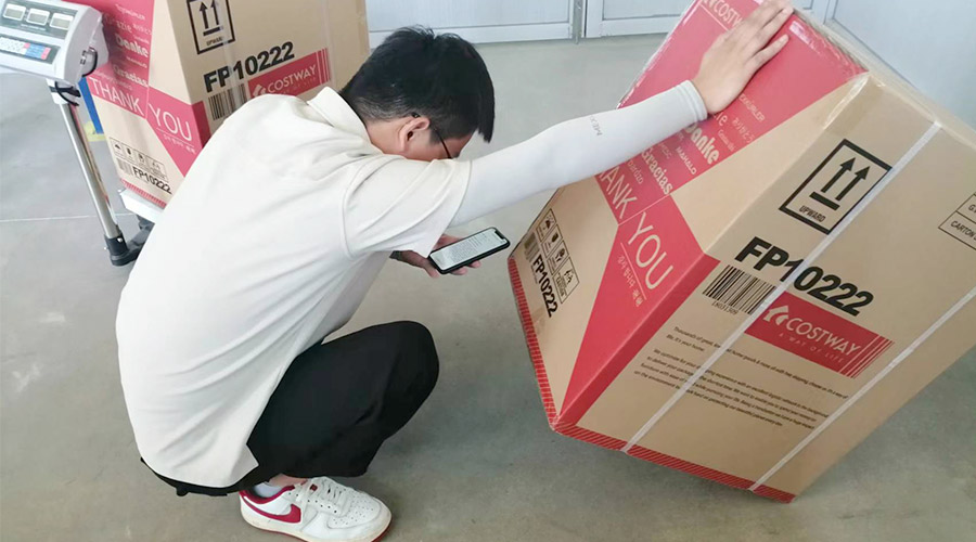 實(shí)況直擊！客戶北美COSTWAY開展衣物烘干機(jī)驗(yàn)貨